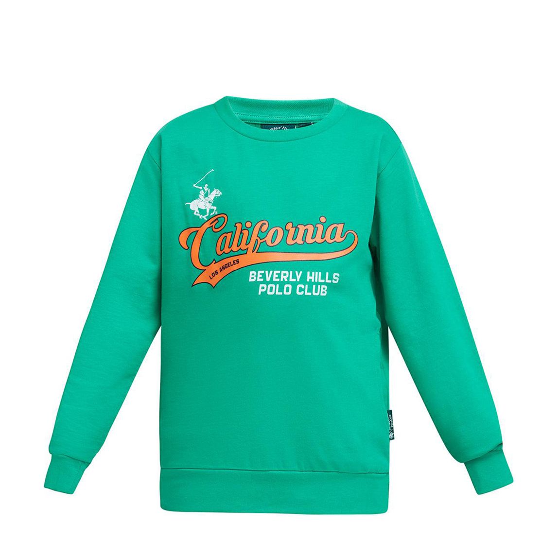 Boys Green California Script Cotton Sweatshirt main product photo