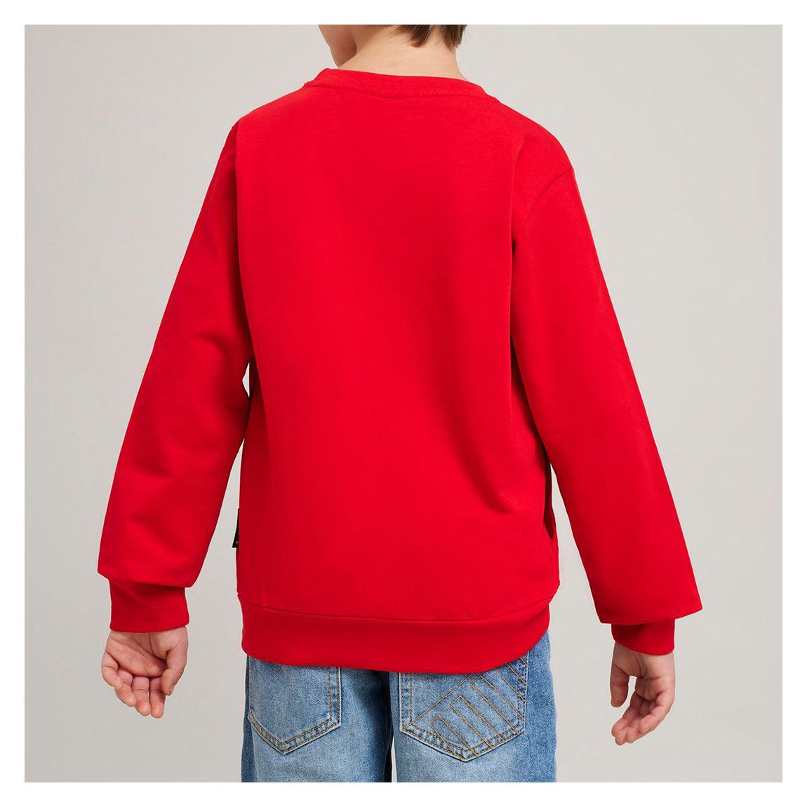 Boys Red California Script Cotton Sweatshirt main product photo