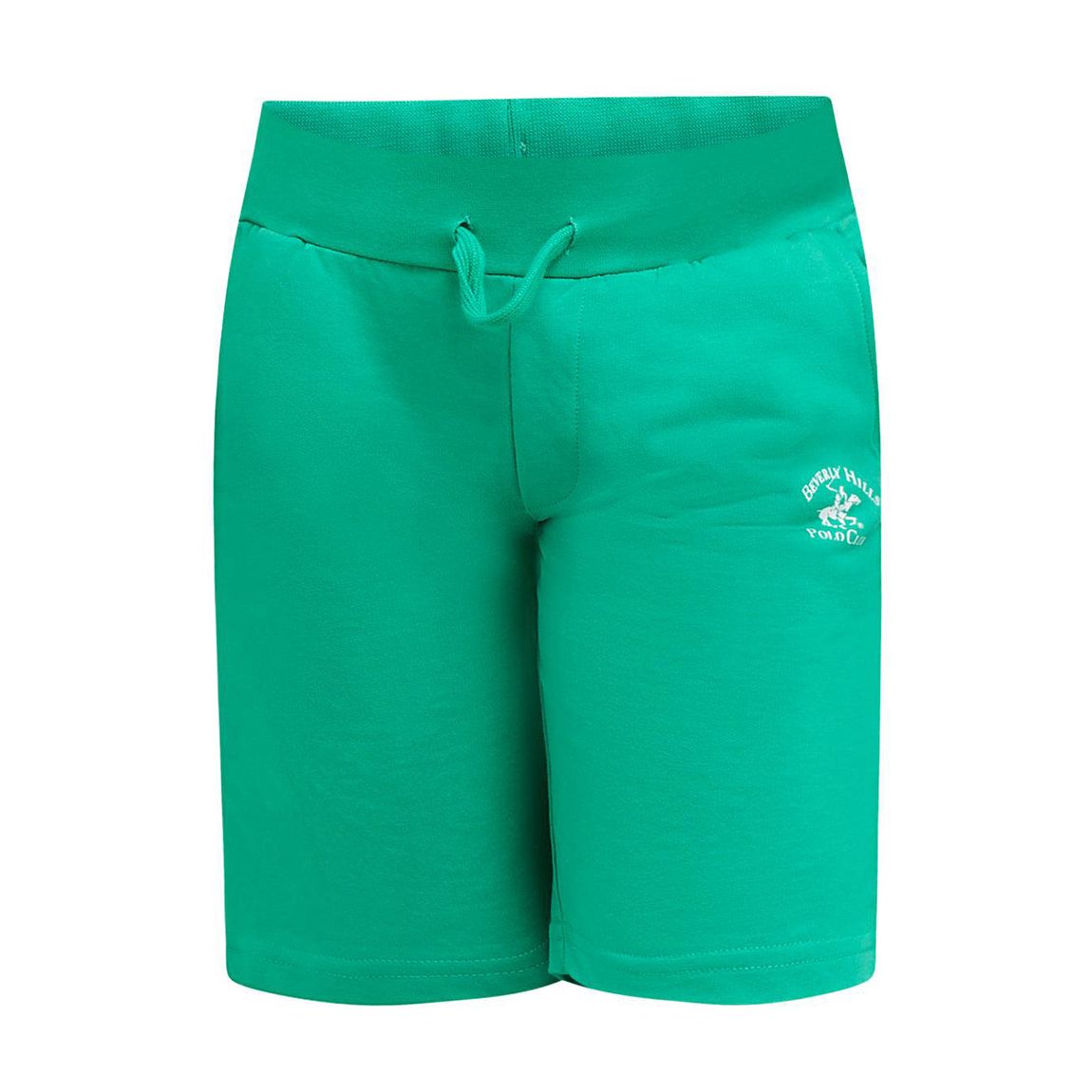 Boys Green Polo Pony Cotton Fleece Short main product photo