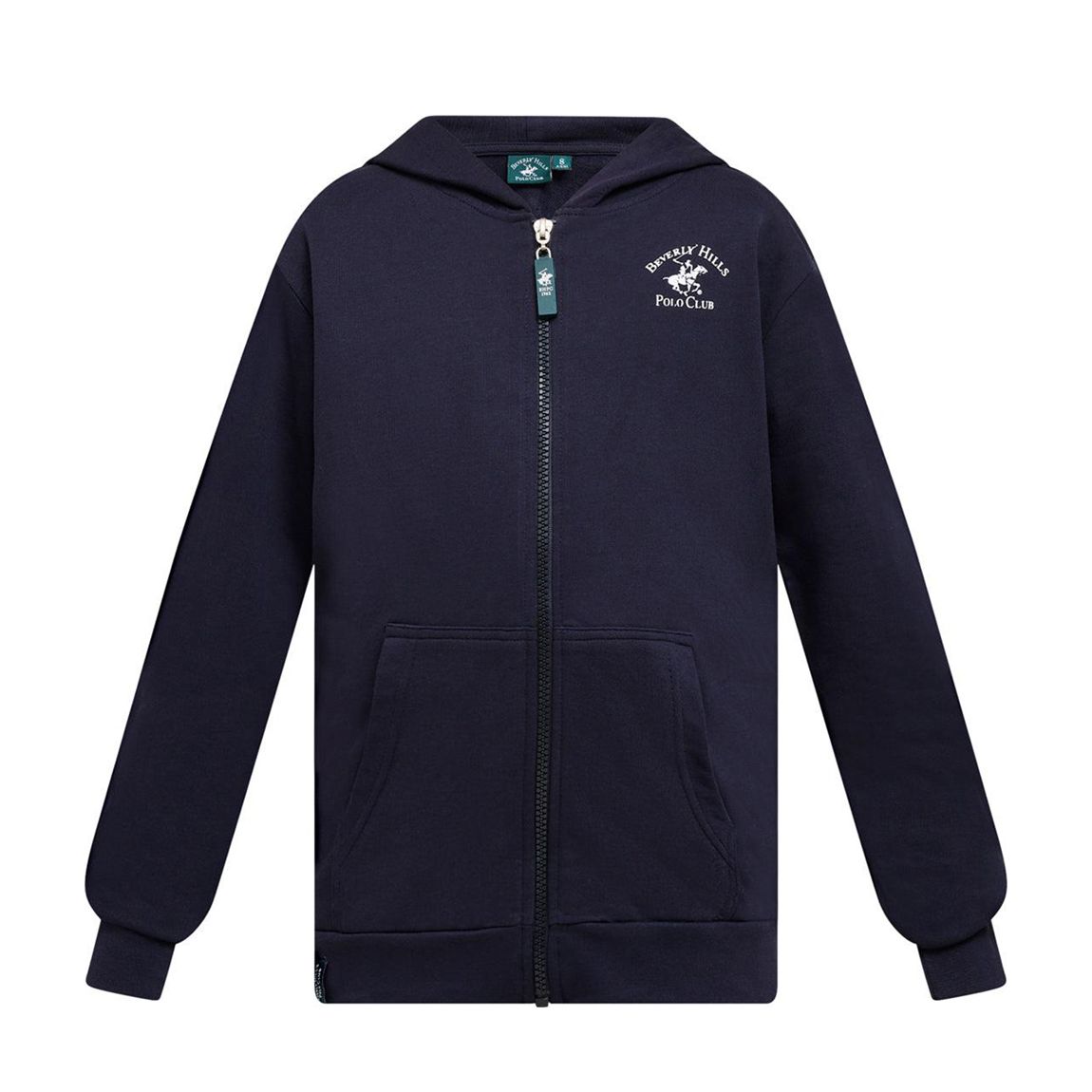 Navy Signature Polo Pony Zip Hoodie main product photo