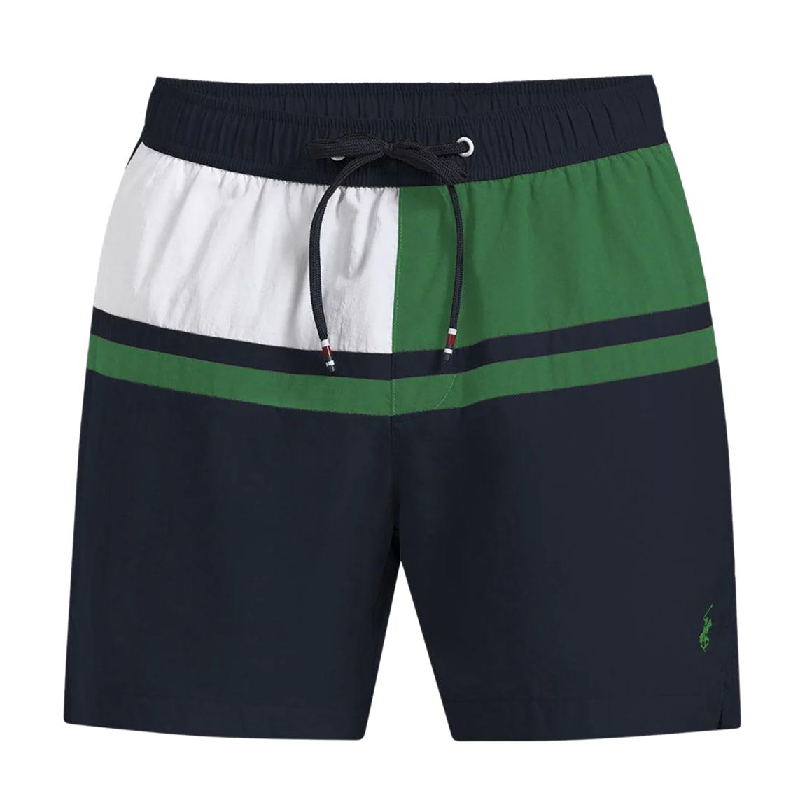 Navy Contrast Panel Swimming Shorts main product photo
