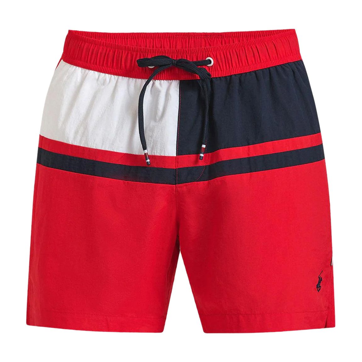 Red Contrast Panel Swimming Shorts main product photo