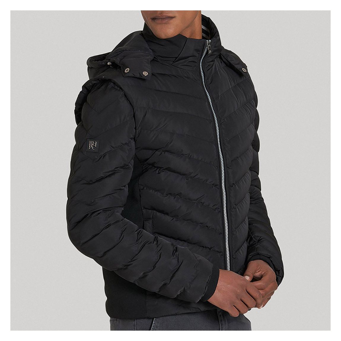 Black Removable Sleeve Down Jacket main product photo