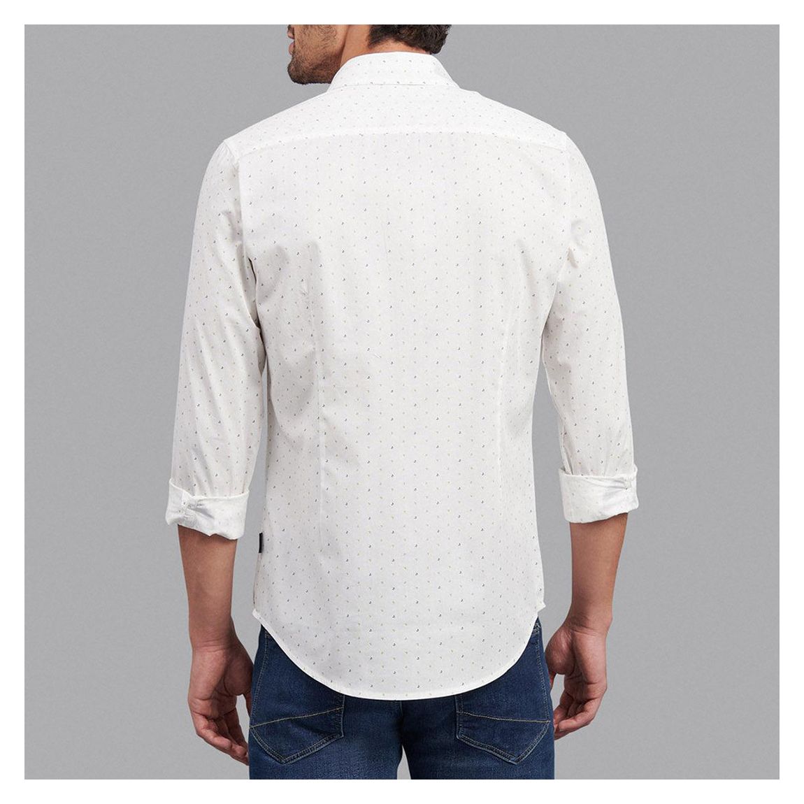 White All Over Print Essential Formal Shirt main product photo