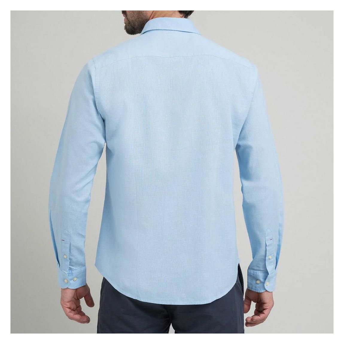 Blue Contrast Button Cotton Shirt main product photo