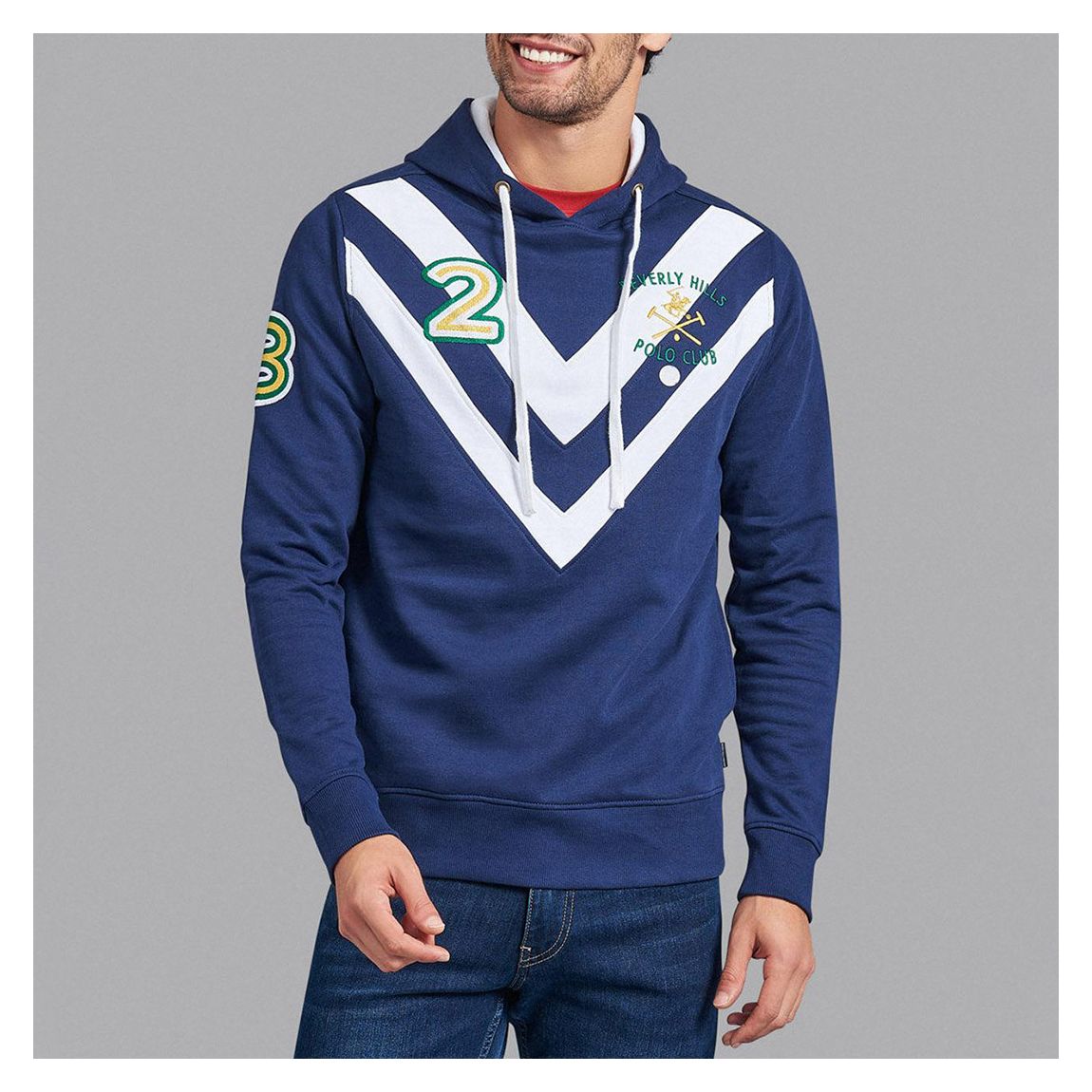 Navy Team Crest Hoodie main product photo