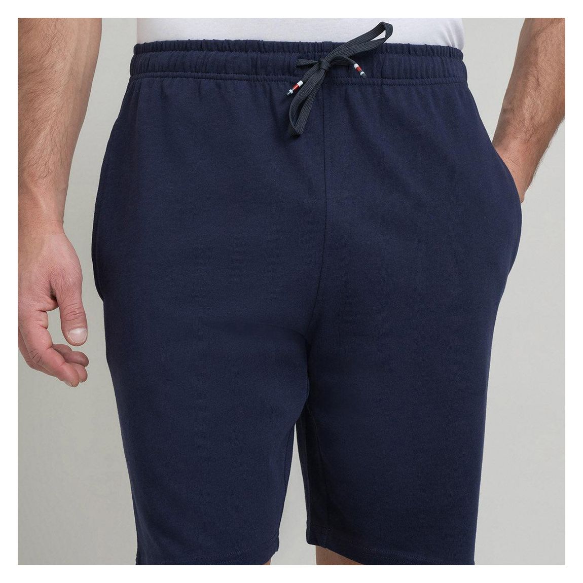 Navy Logo Cotton Blend Jogging Shorts main product photo