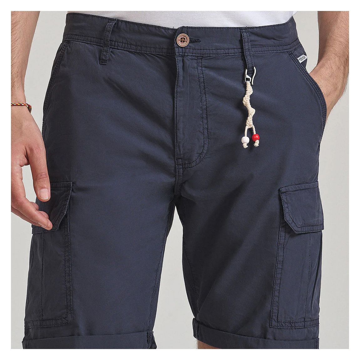 Navy Rope Detail Cargo Shorts main product photo