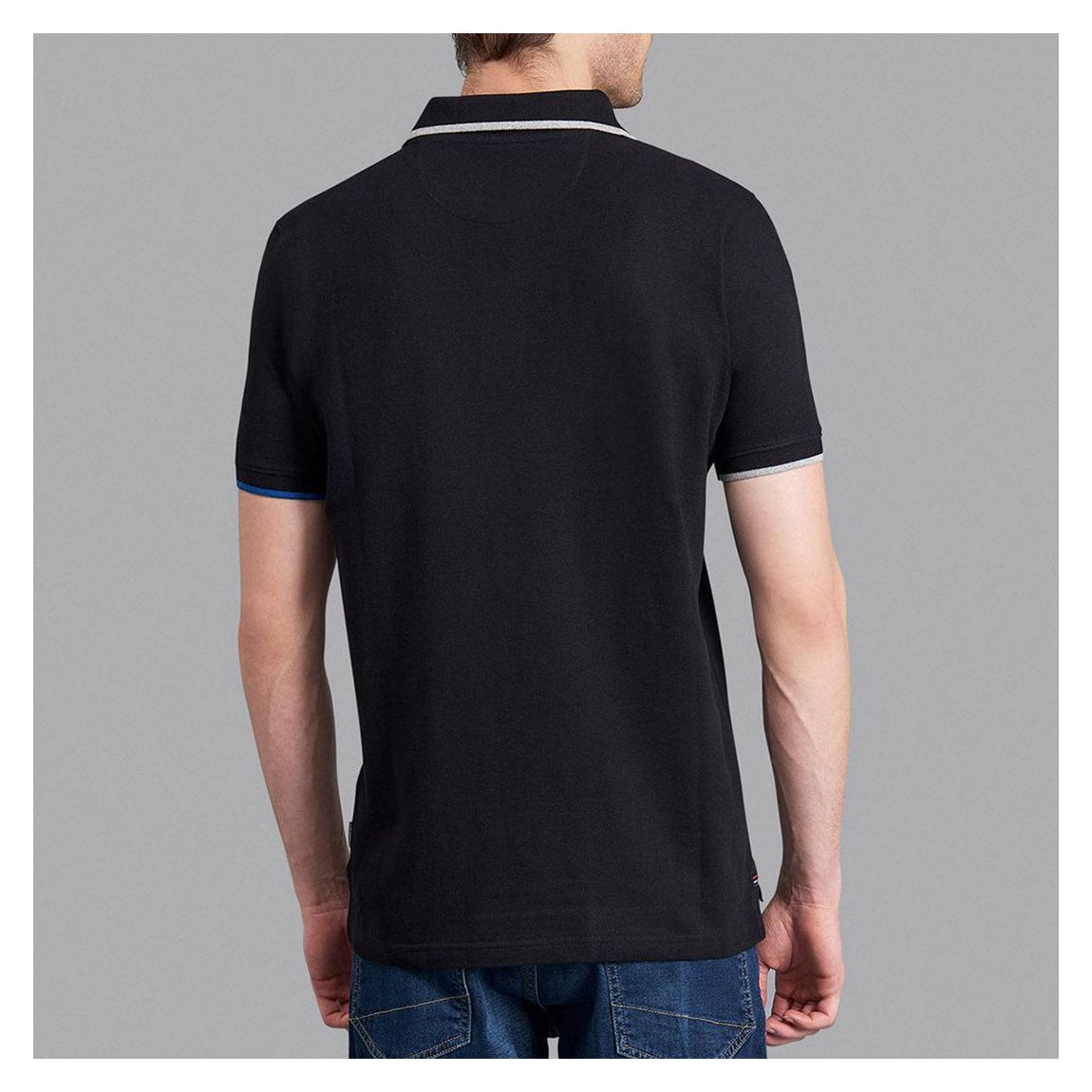 Black Team Tipped Wreath Logo Polo Shirt main product photo