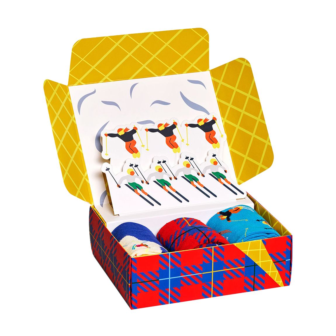 Multi 3 Pack Downhill Skiing Socks Gift Set main product photo