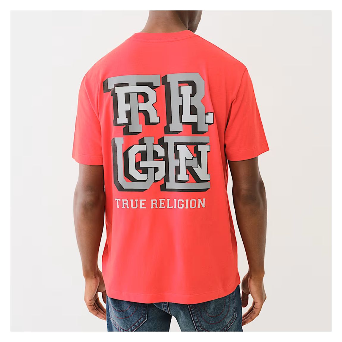 Red High Density Letter Print T-Shirt main product photo