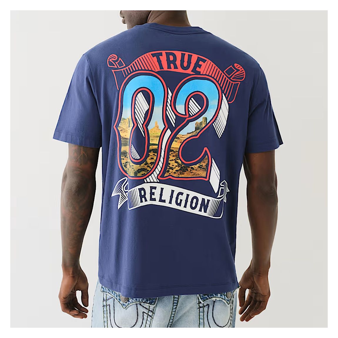 Purple Canyon Print Cotton T-Shirt main product photo