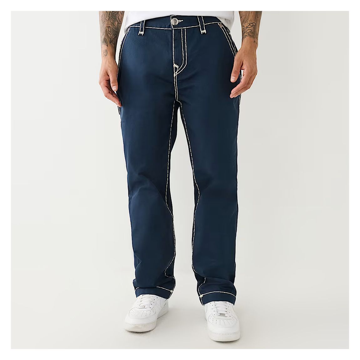 Dark Blue Twill Super T Bobby Baggy Trousers main product photo