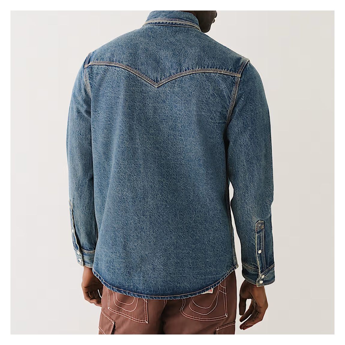 Blue Rocky Denim Stitch Shirt main product photo