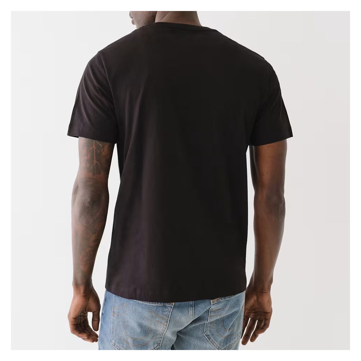 Black Waterbase Embro Cowboy Print Cotton T-Shirt main product photo