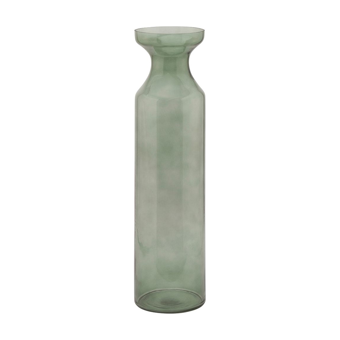 Smoked Sage Glass Tall Fluted Vase main product photo