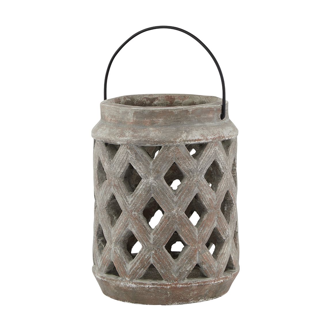 Siena Brown Large Lattice Lantern main product photo