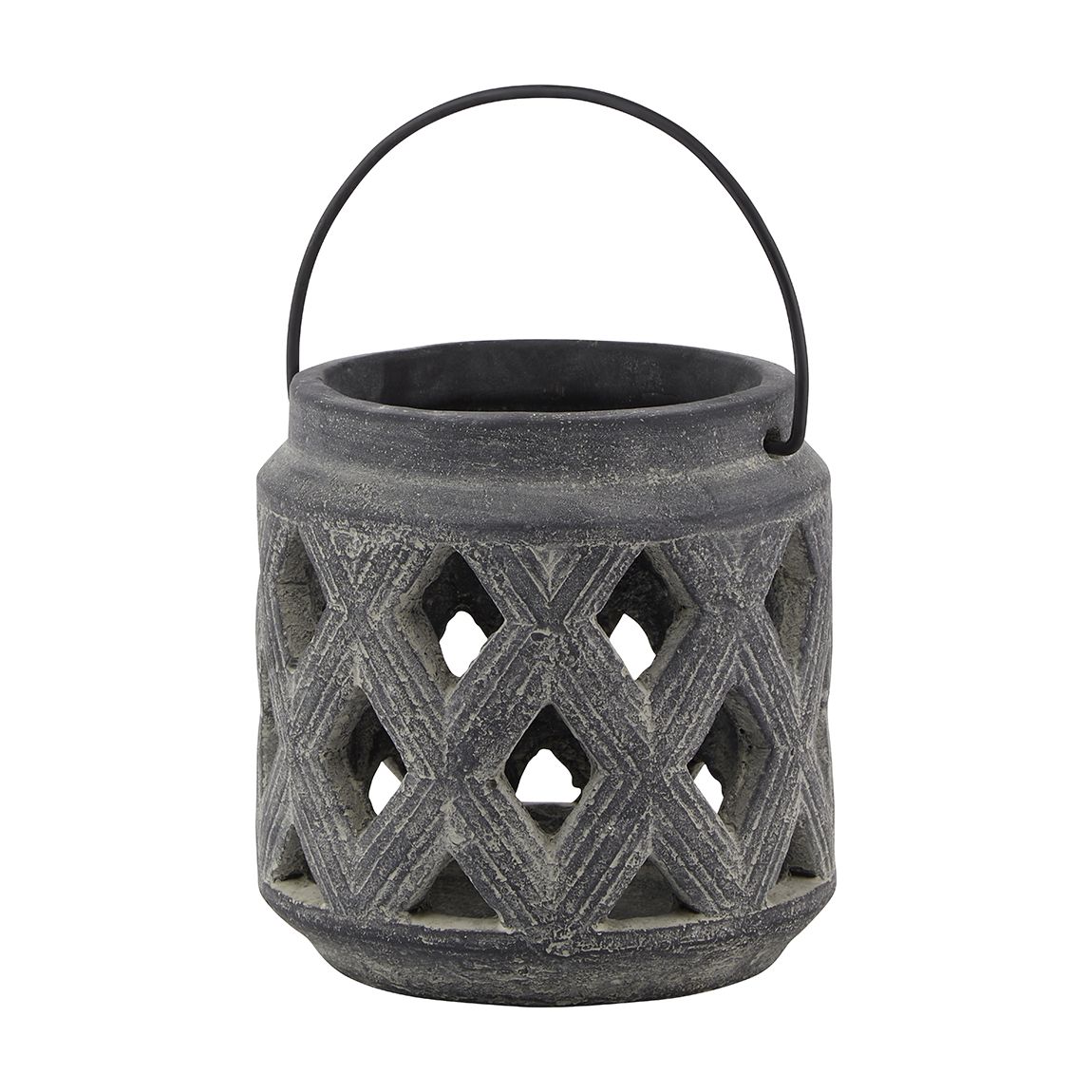 Amalfi Grey Lattice Lantern main product photo