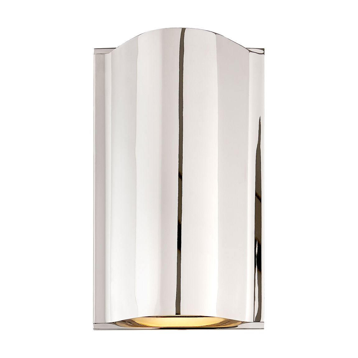 Avant Small Curve Sconce in Polished Nickel with Frosted Glass main product photo