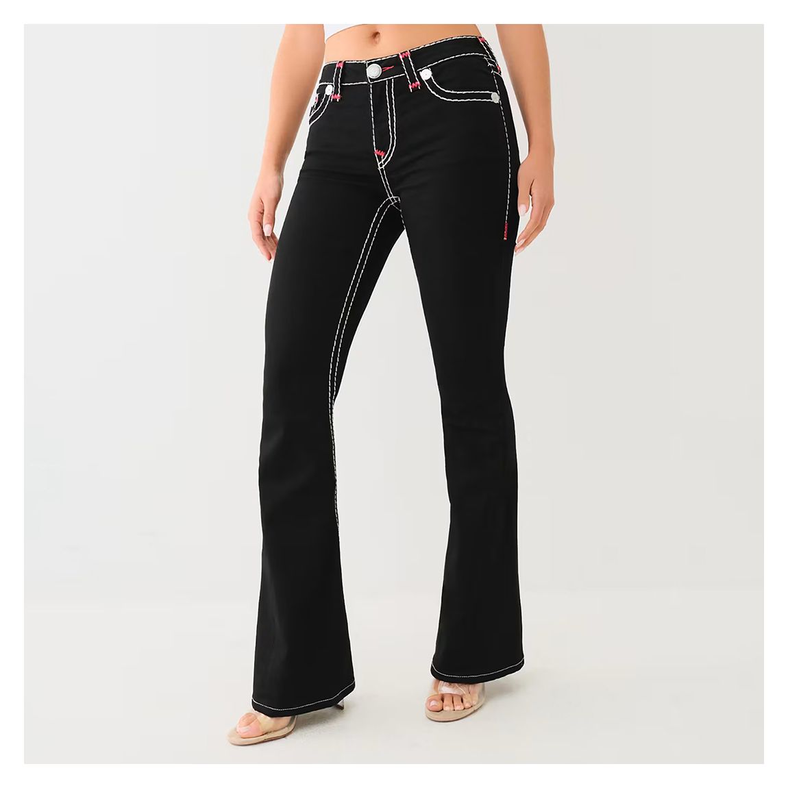 Black Joey Super T Flap Flare Jeans main product photo
