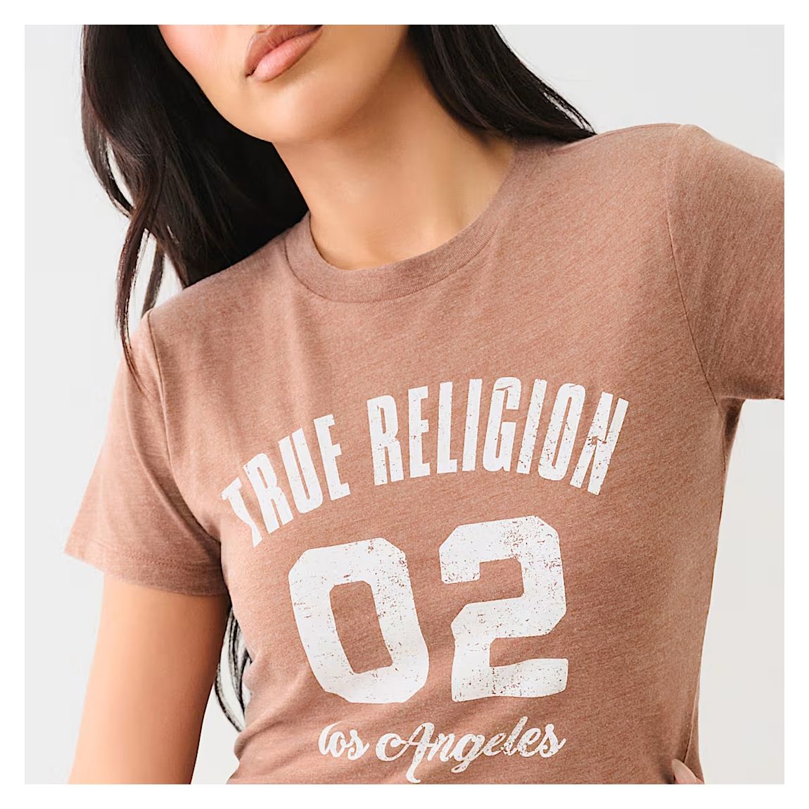 Camel Burnout Logo Crop Cotton T-Shirt main product photo