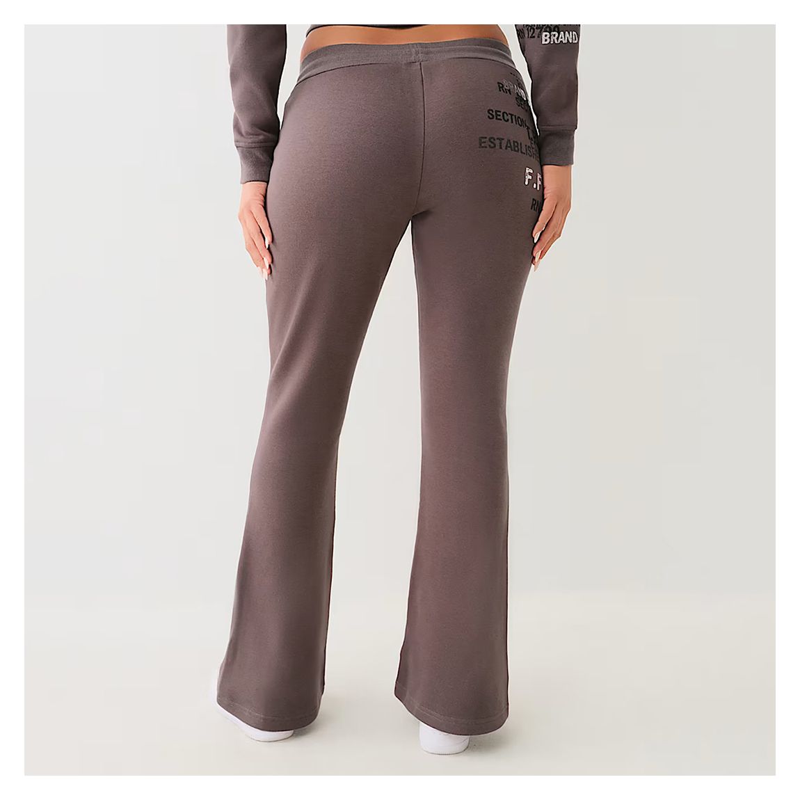 Mauve Foil Bootcut Drawstring Joggers main product photo