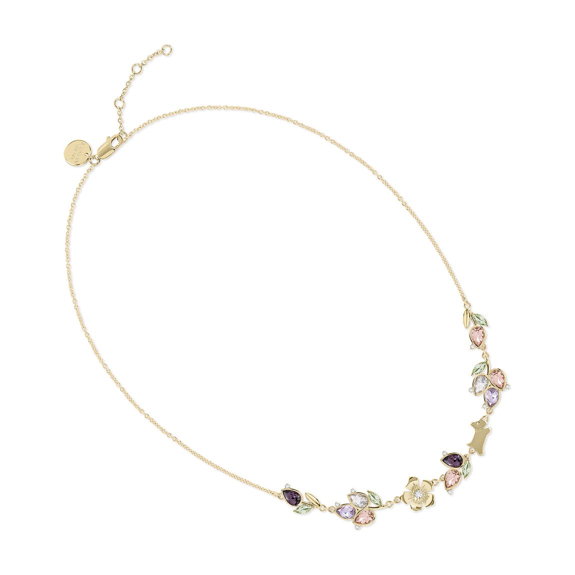 Radley 18ct Gold Plated Floral Stone Set Necklace main product photo