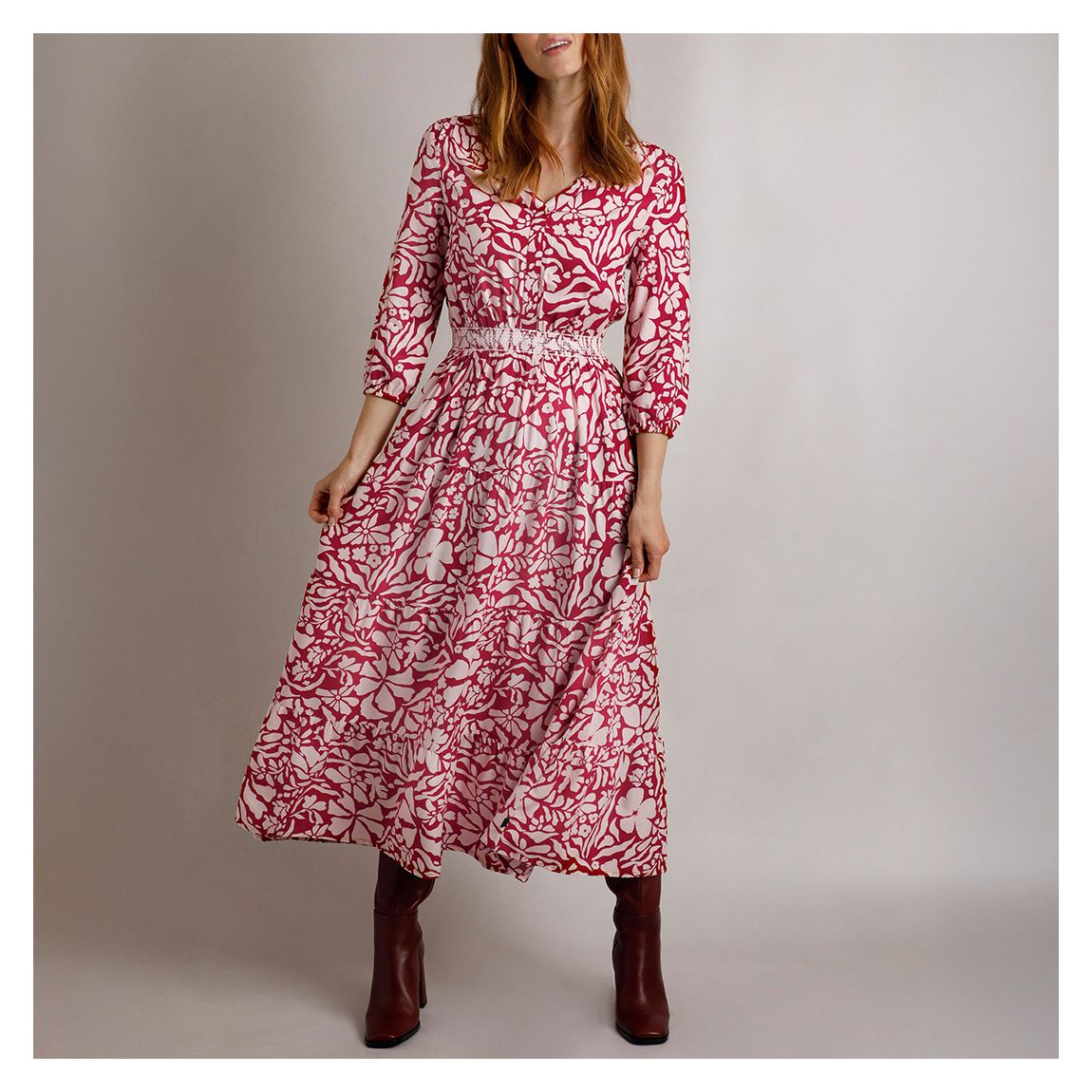Red Isha Maxi Dress main product photo