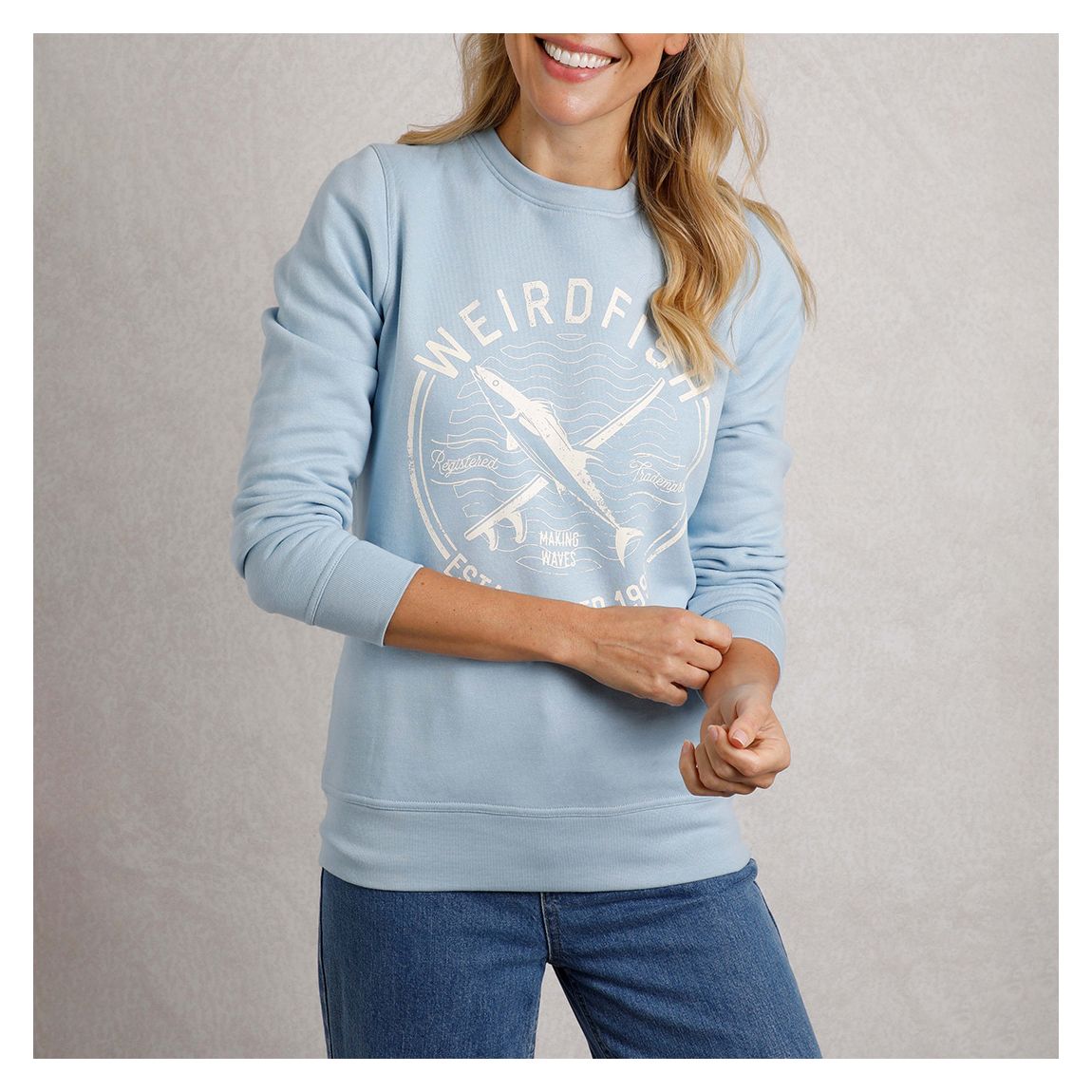 Blue Abigail Jersey Sweatshirt main product photo