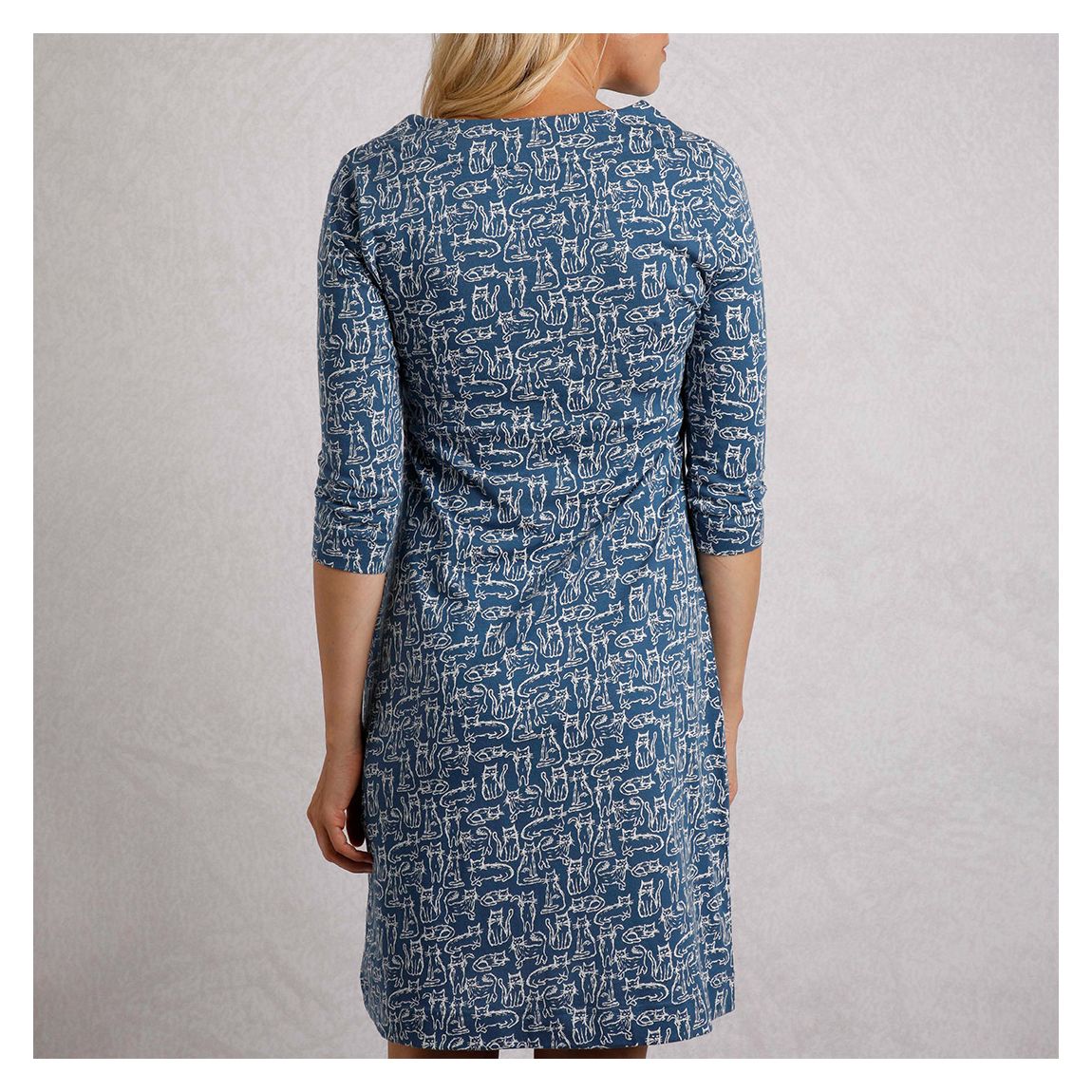 Blue Starshine Cotton Dress main product photo
