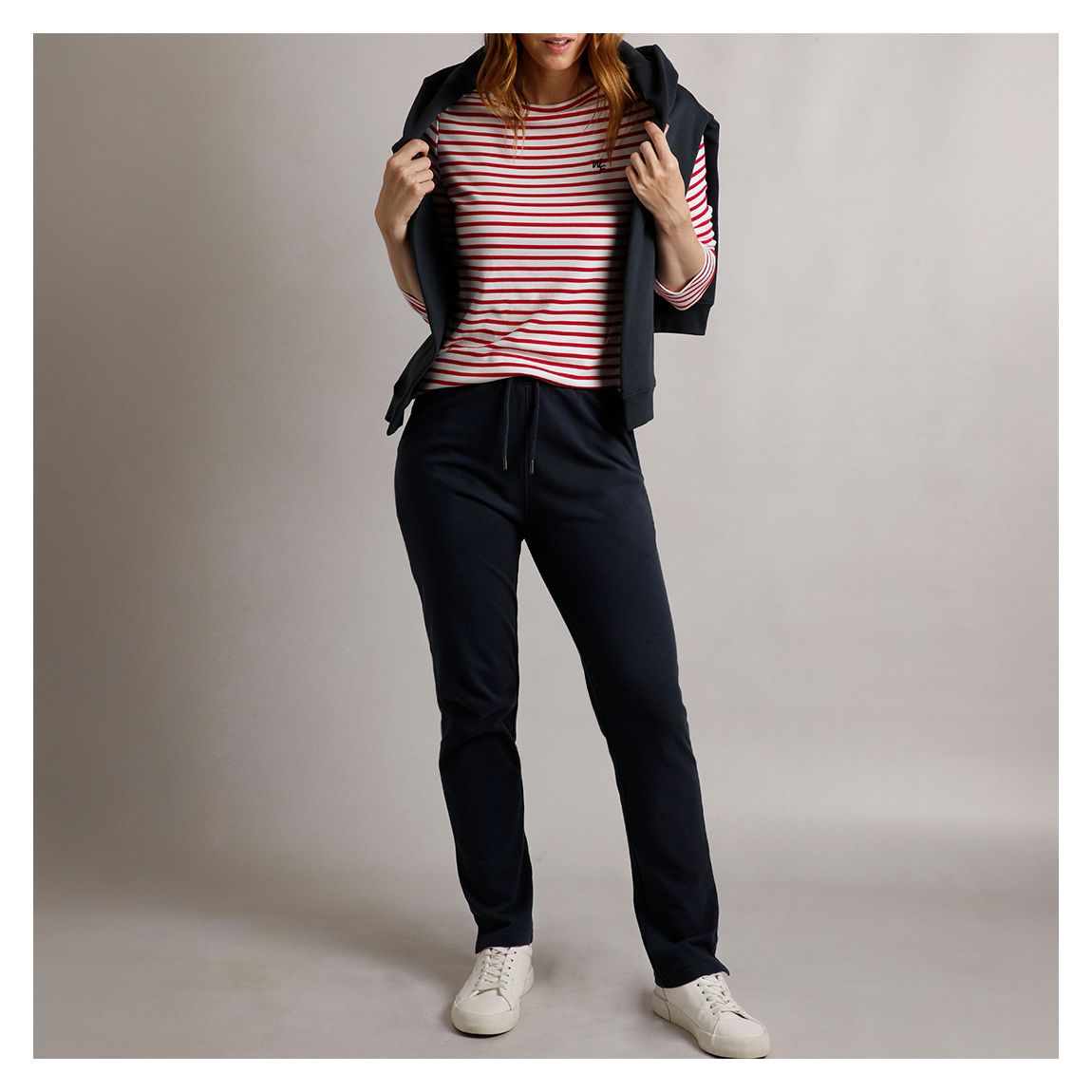 Navy Alyne Cotton Joggers main product photo