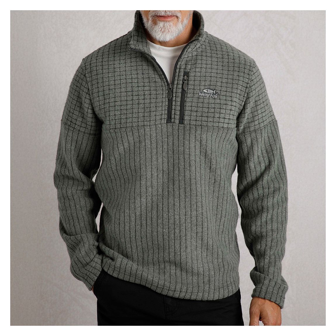 Grey Longmont 1/2 Zip Fleece main product photo