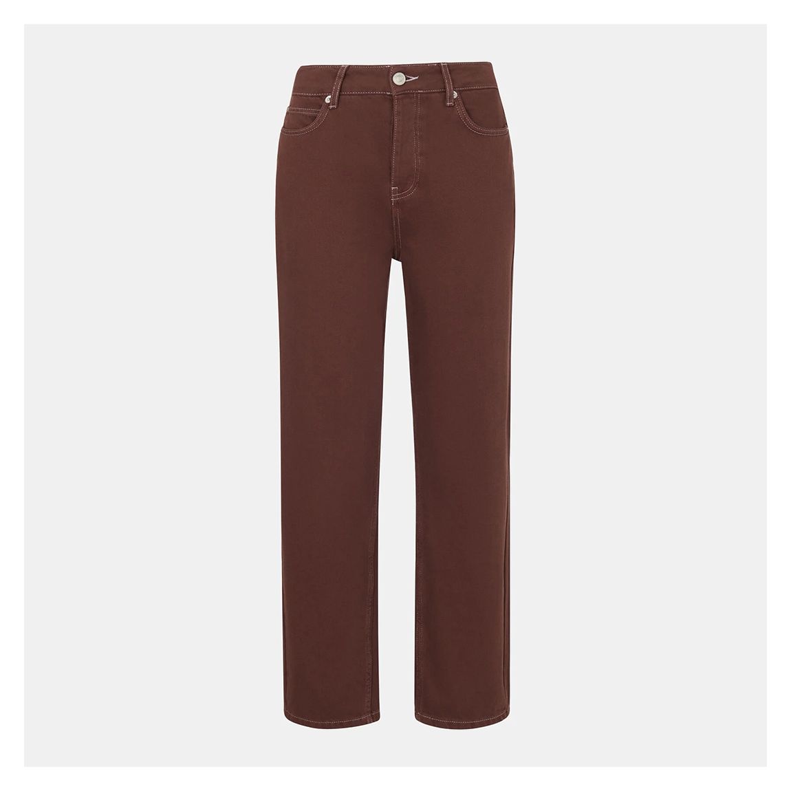 Brown Authentic Mollie Straight Crop Jeans main product photo