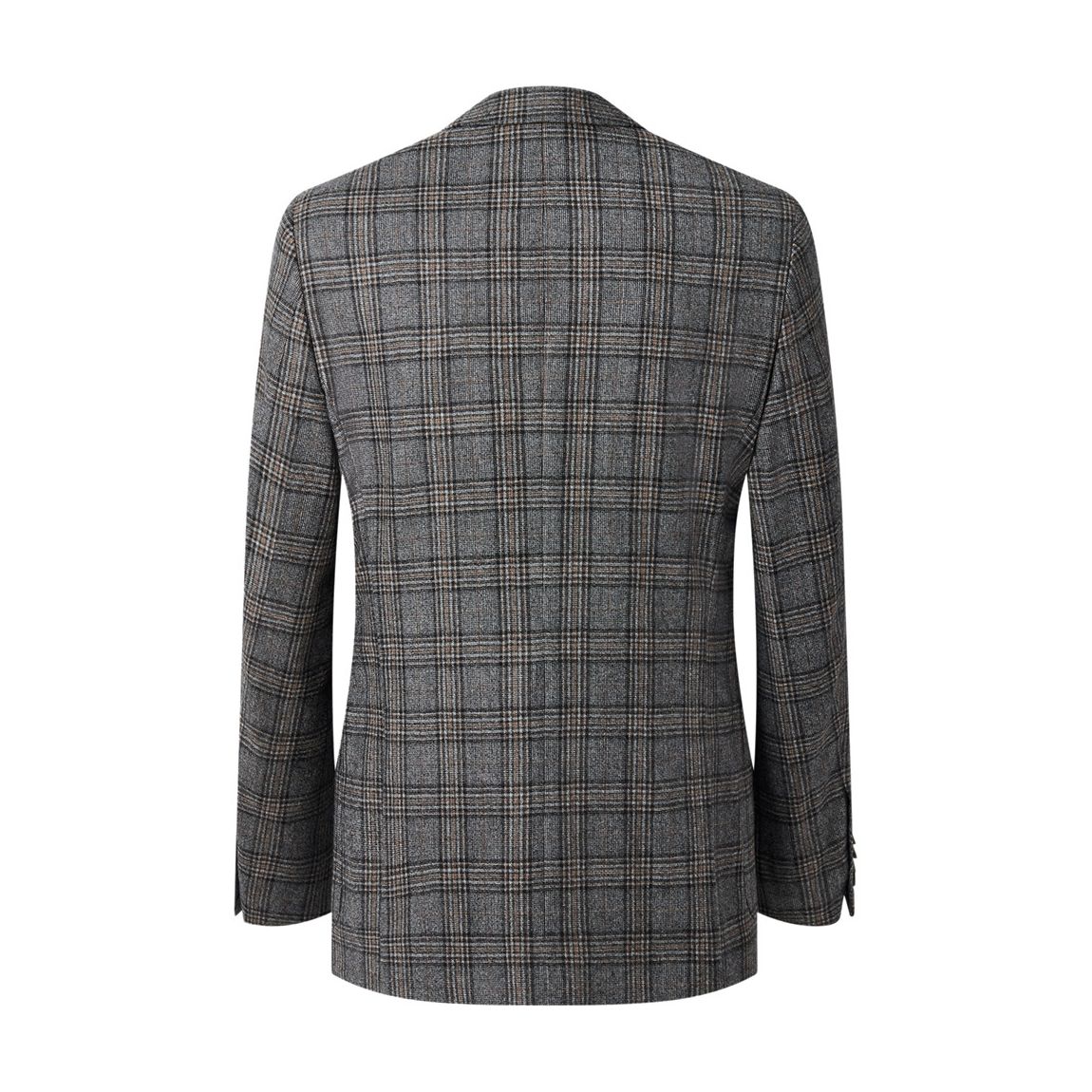 Grey Brown Overcheck Wool Blazer main product photo