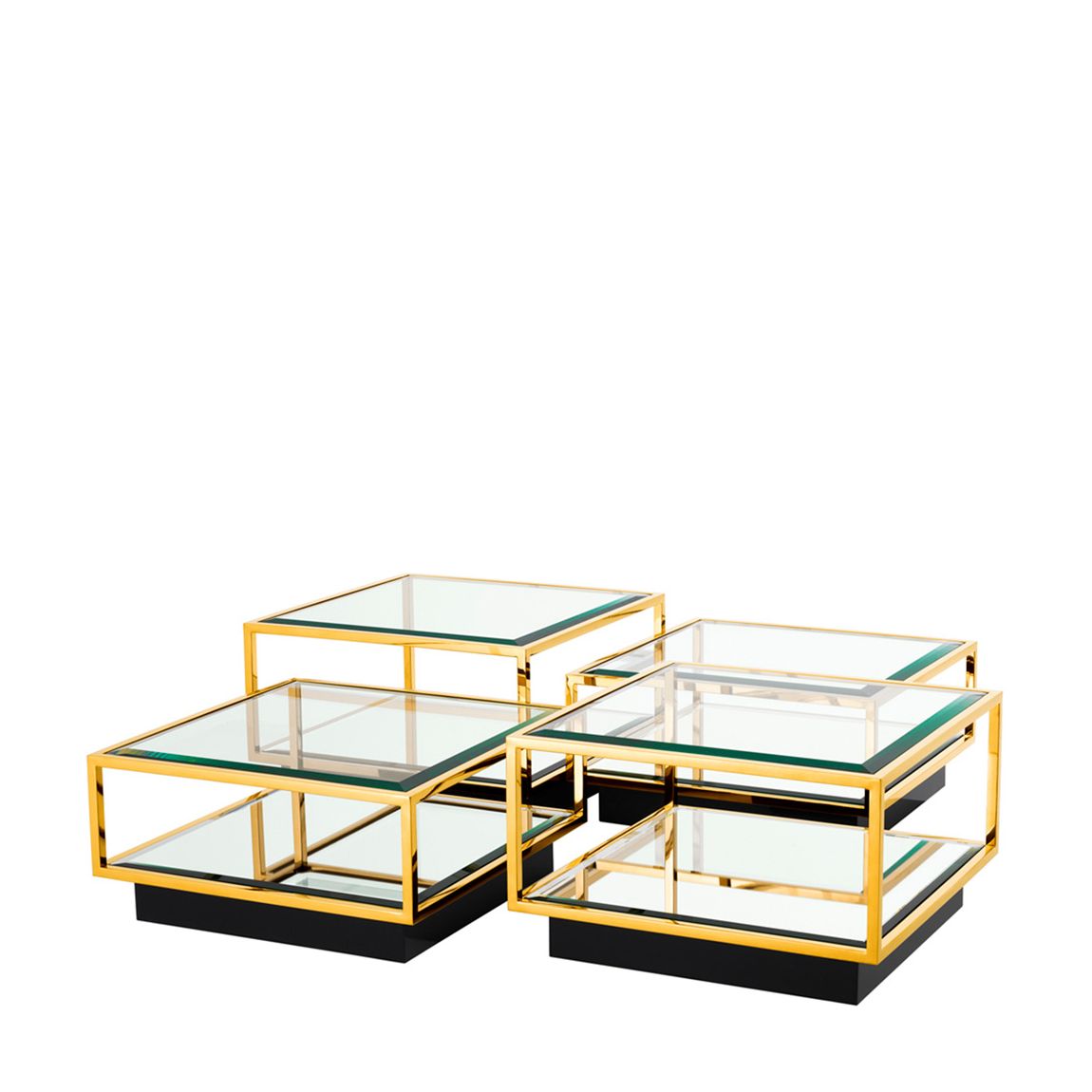 Tortona Coffee Table, Set of 4, Gold main product photo