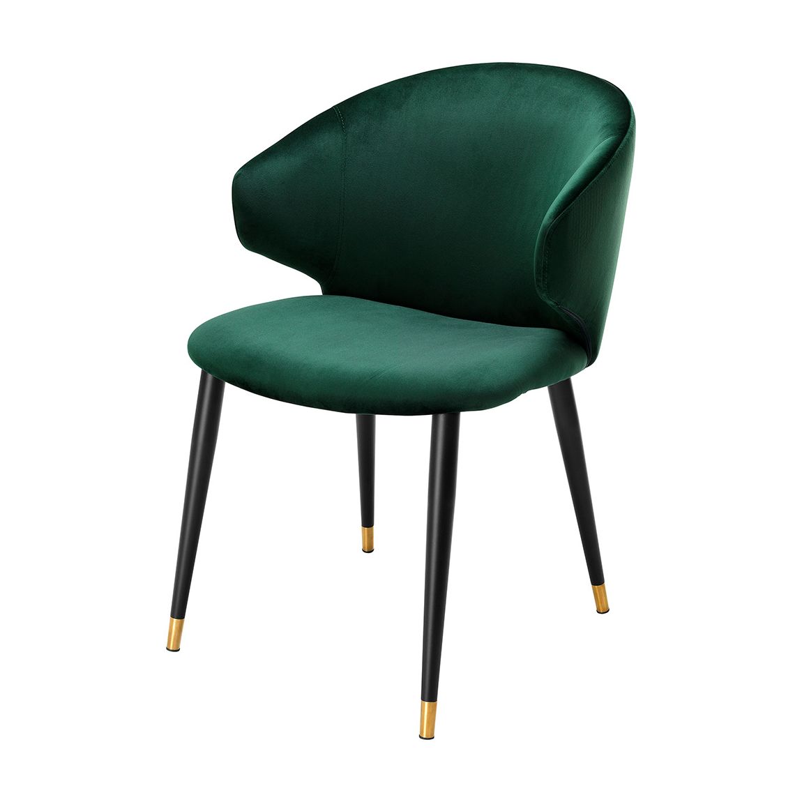 Volante Dining Chair With Arm, Roche Dark Green Velvet main product photo