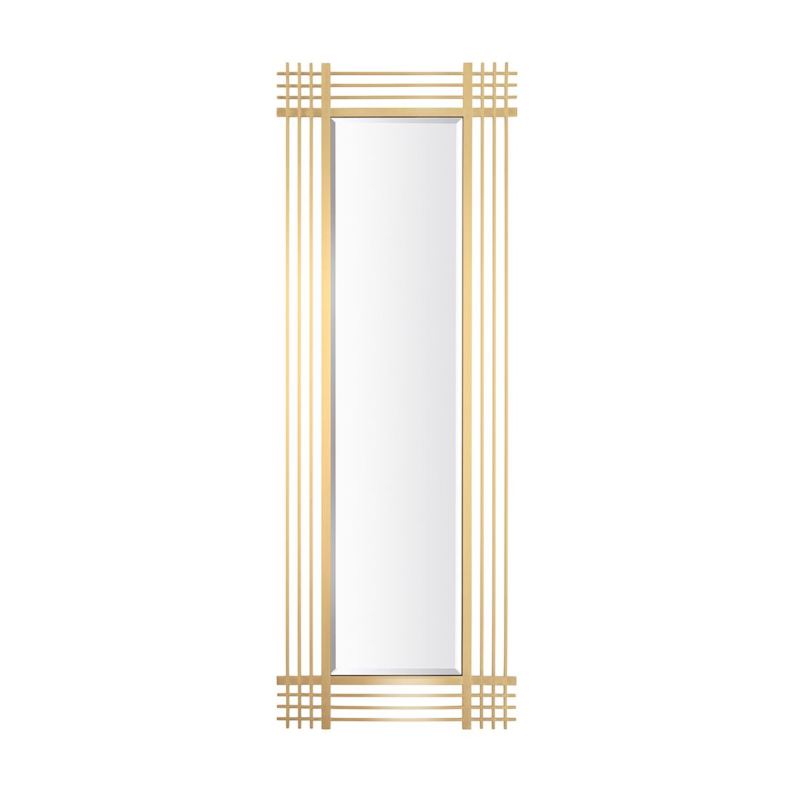 Pierce Mirror Rectangular, Brushed Brass main product photo