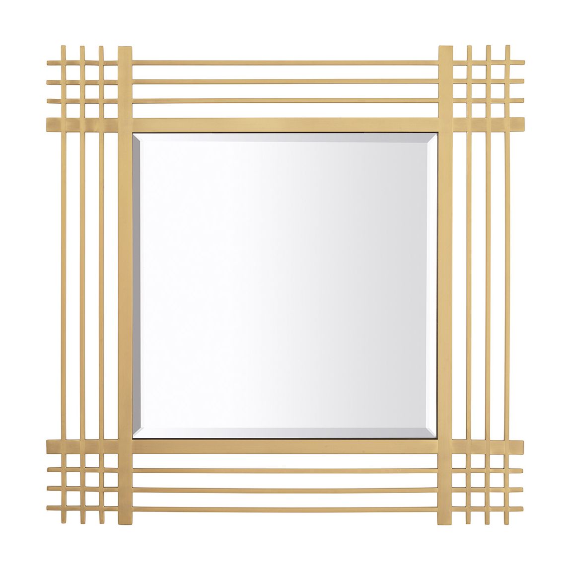 Pierce Mirror Square, Brushed Brass main product photo