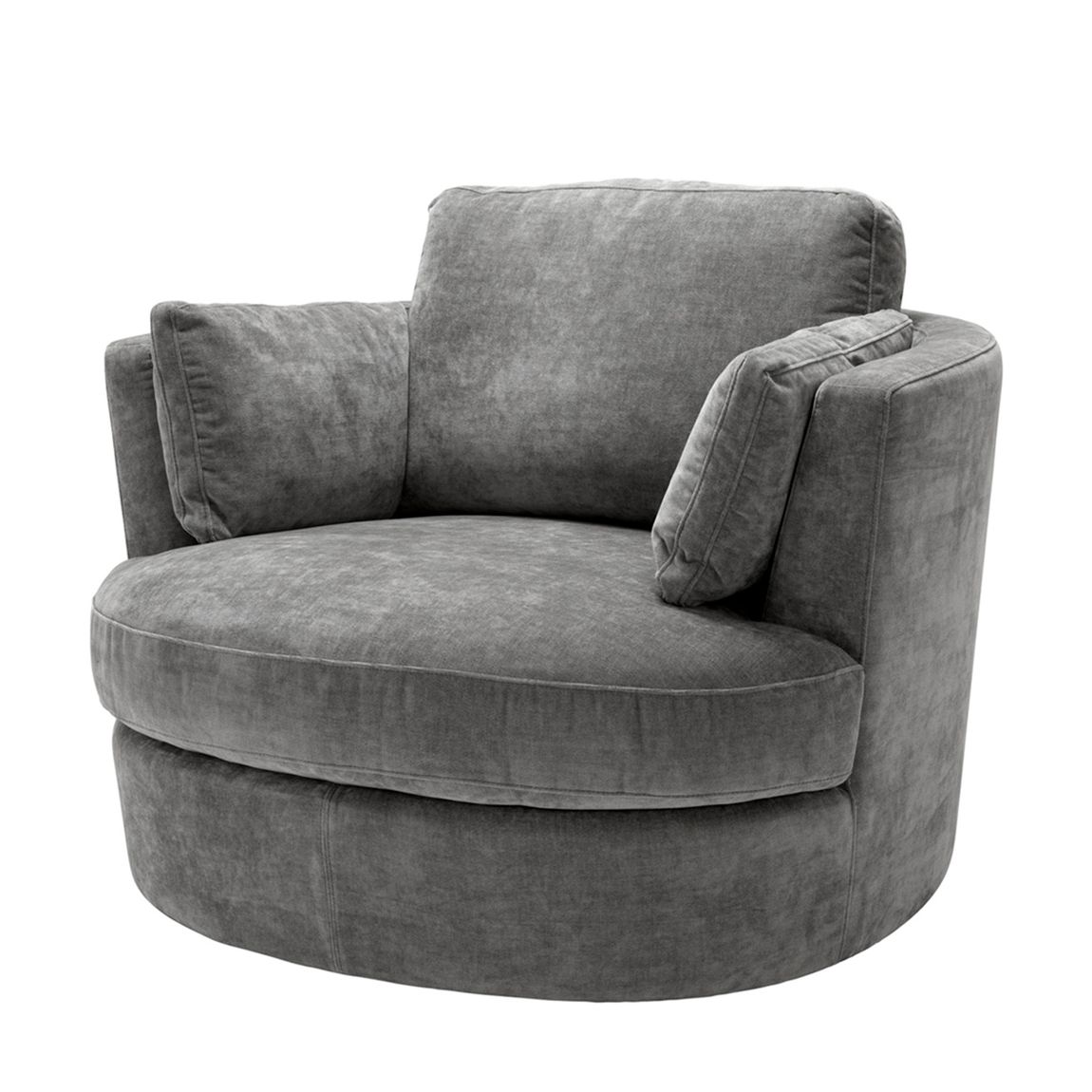 Clarissa Swivel Chair, Clarck Grey main product photo