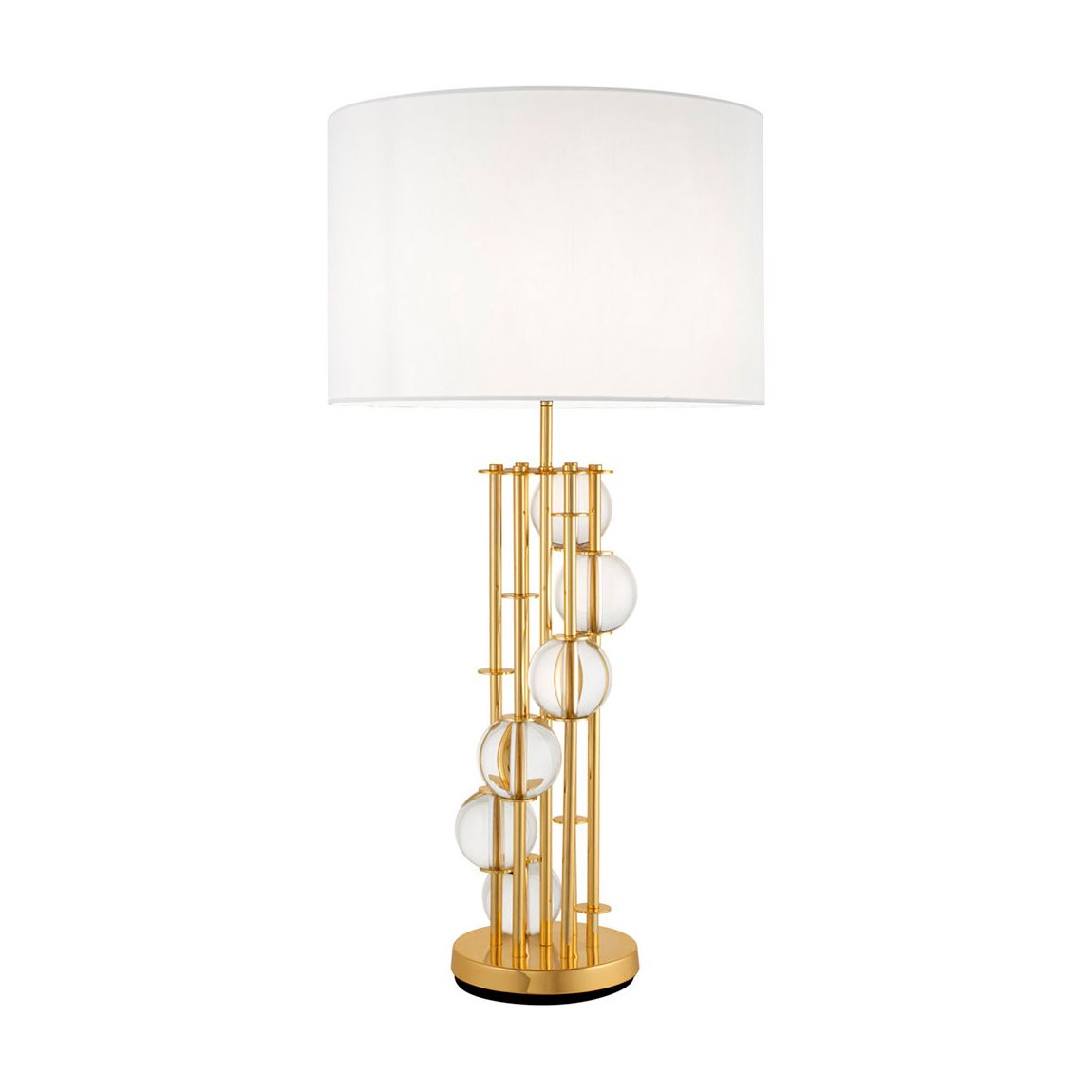 Lorenzo Table Lamp Incl White Shade, Gold main product photo