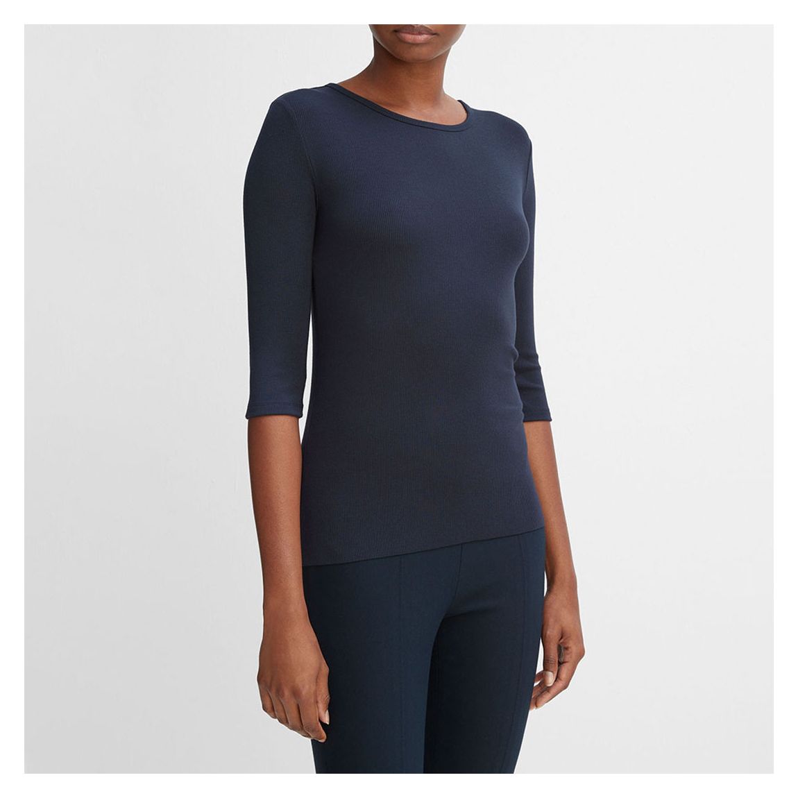Navy 3/4 Sleeve Top main product photo