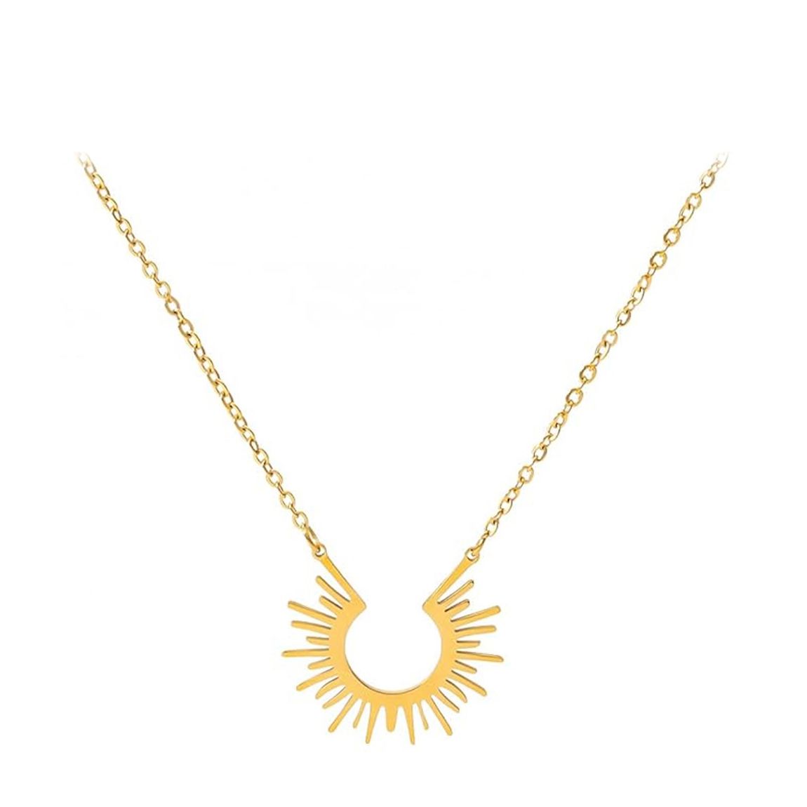 18K Gold Sunburst Necklace main product photo