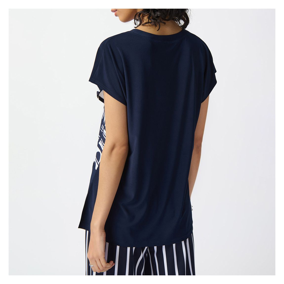 Navy/White Printed Blouse main product photo