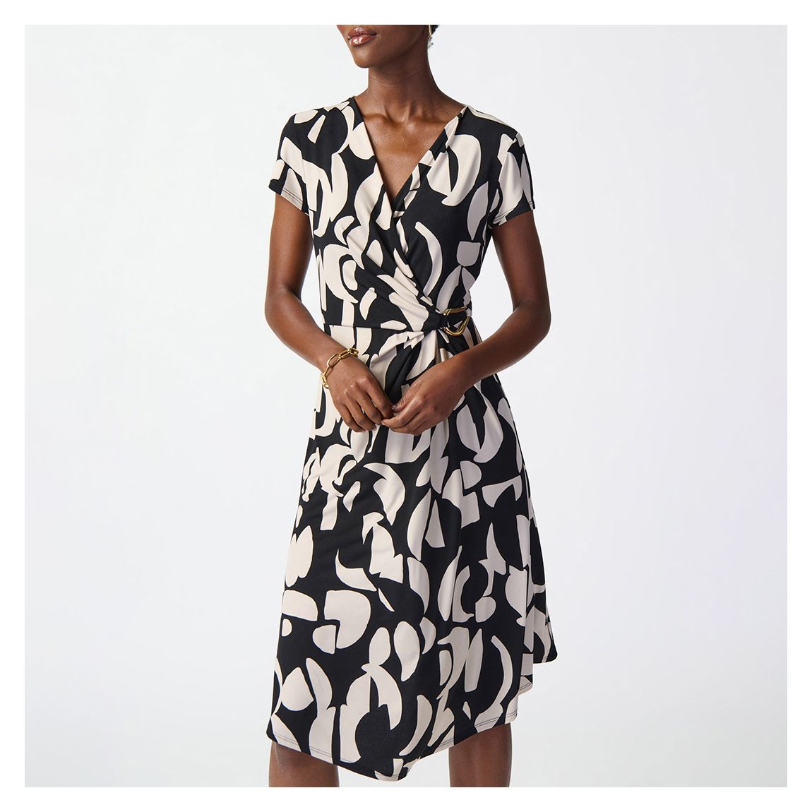 Black/Cream Printed Dress main product photo
