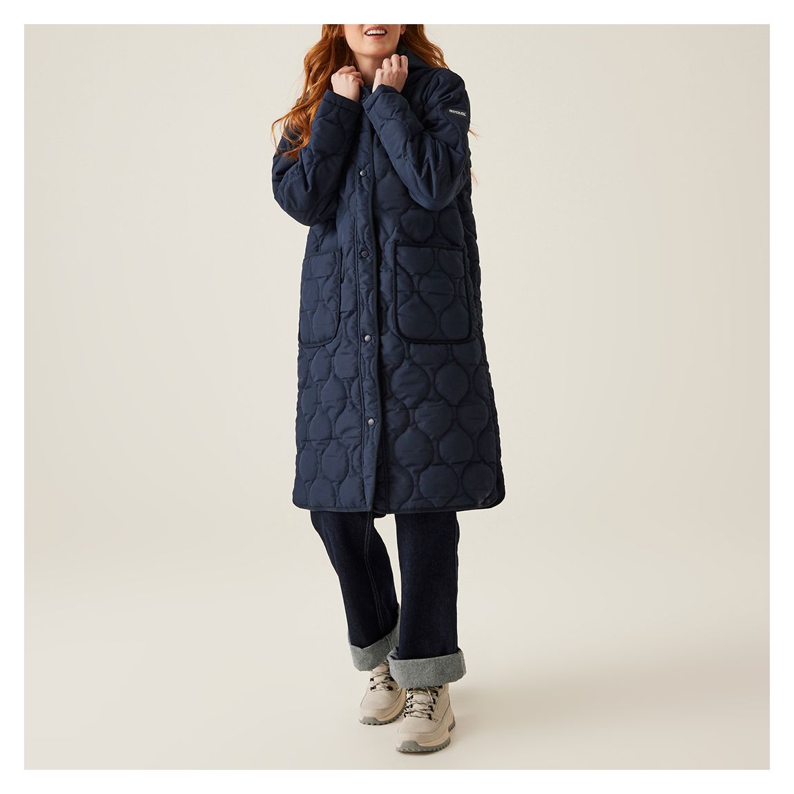 Navy Jaycee Quilted Coat main product photo