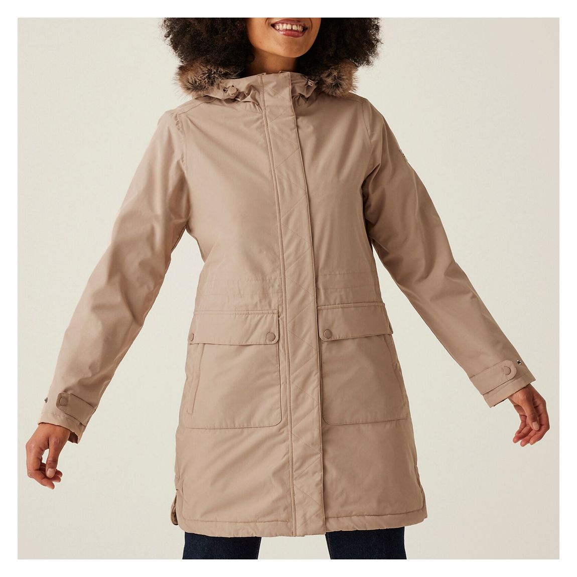 Beige Sabinka Waterproof Parka main product photo