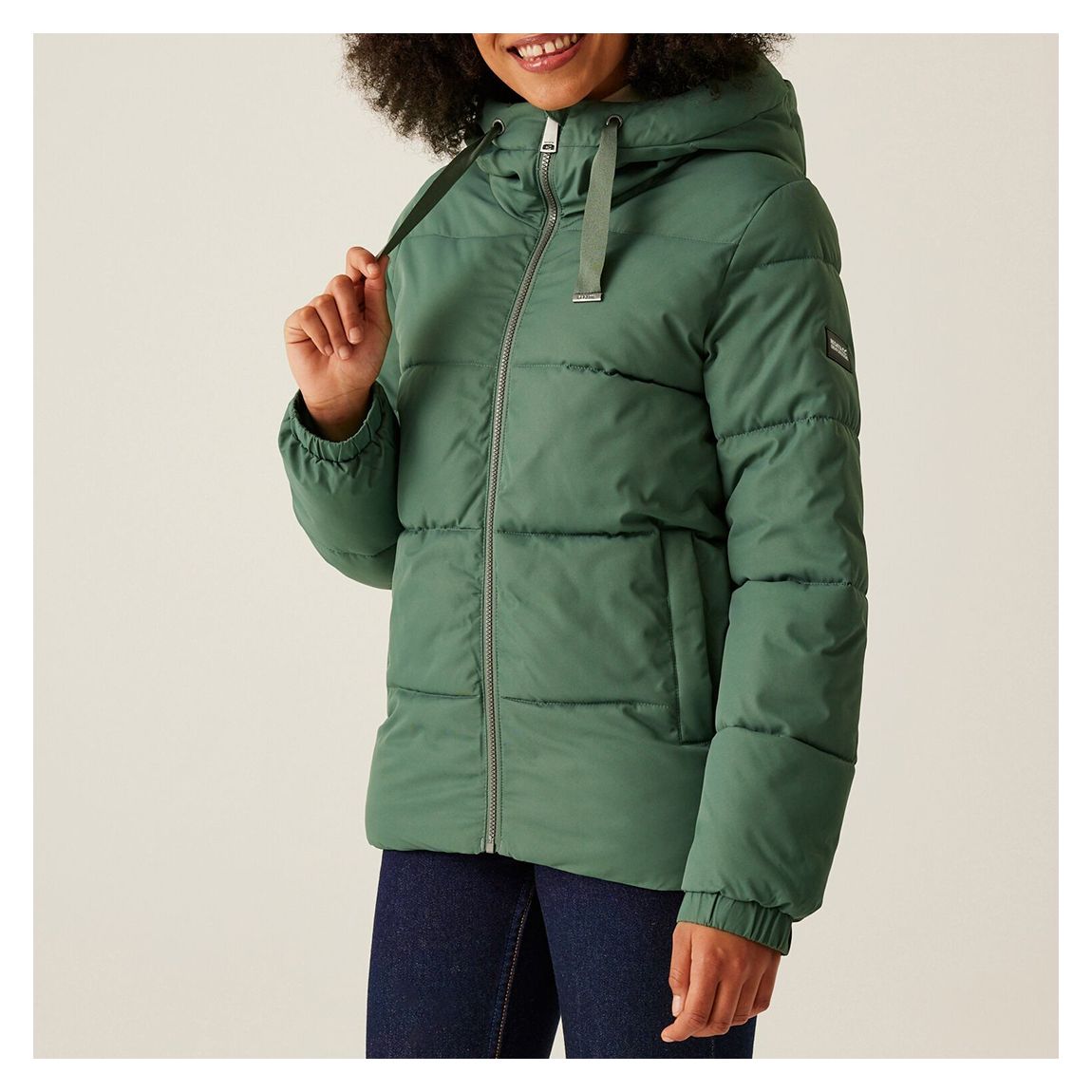 Green Arilie Puffer Coat main product photo