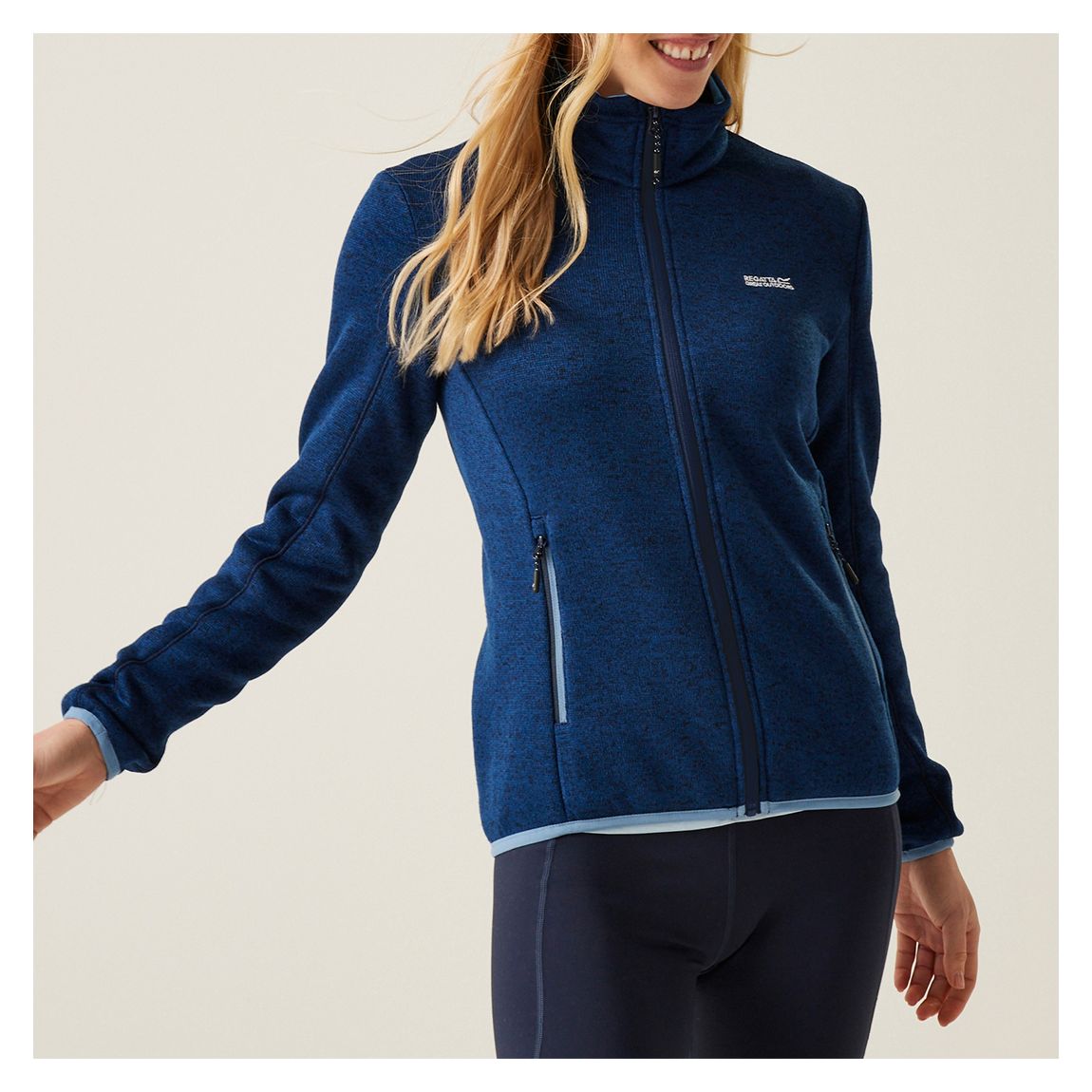 Navy Marl Newhill Full Zip Fleece main product photo