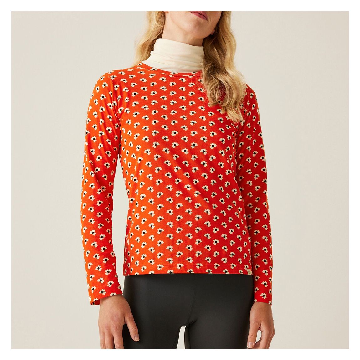 Red Orla Kiely Long Sleeve Tee main product photo