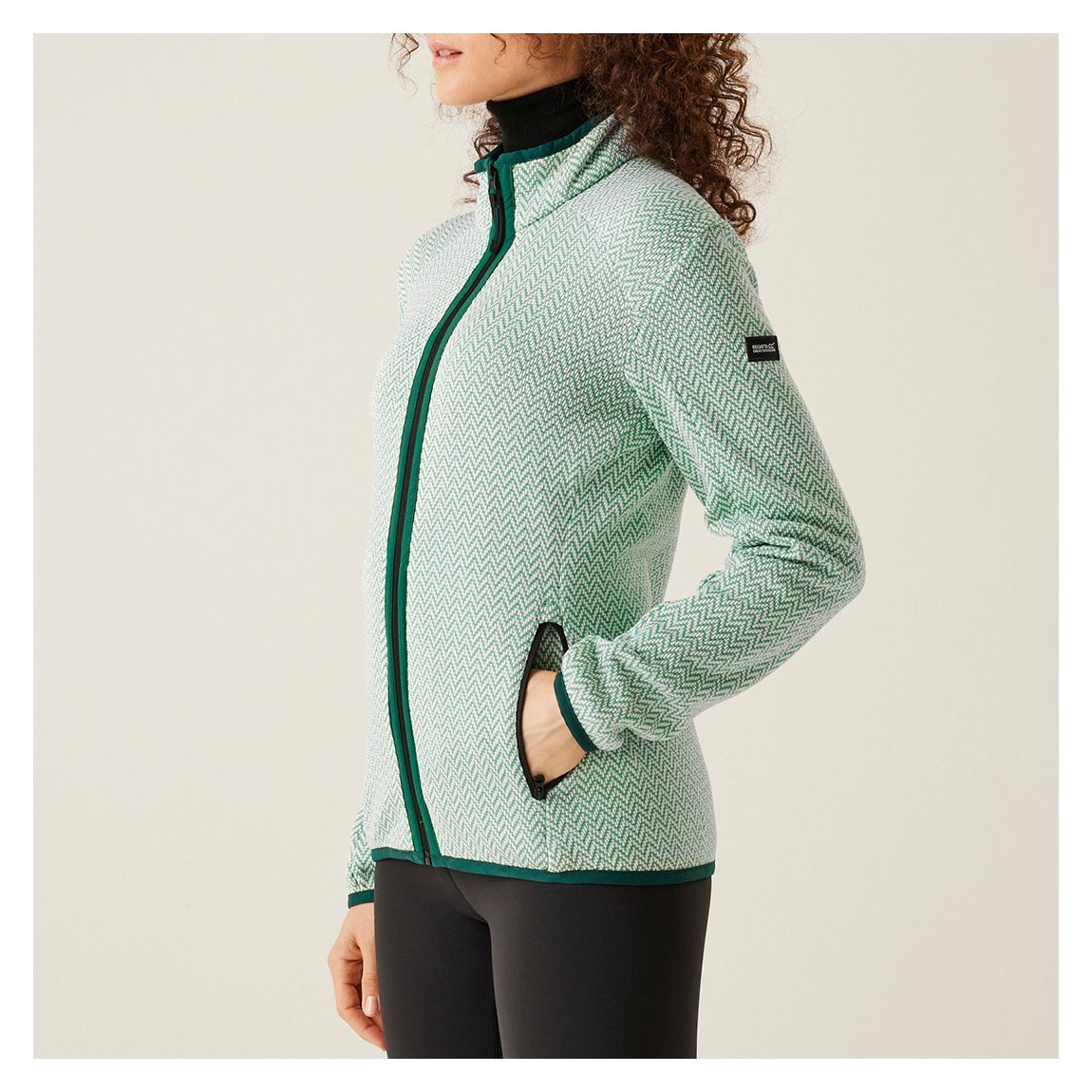 Green Elzie Full Zip Fleece main product photo